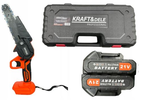 PILARKA PIŁA ŁAŃCUCHOWA 6" AKUMULATOROWA DO GAŁĘZI 2xAKUMULATOR 21V WALIZKA na Arena.pl