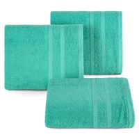 Ręcznik kąpielowy bawełniany frotte z ozdobną bordiurą MILO 100X150 miętowy