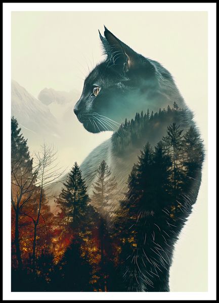 Plakat 70x100cm Koci Duch Lasu zdjęcie 3
