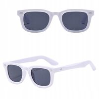 OKULARY PRZECIWSŁONECZNE filtr UV400 białe damskie męskie + ETUI + ŚCIERKA