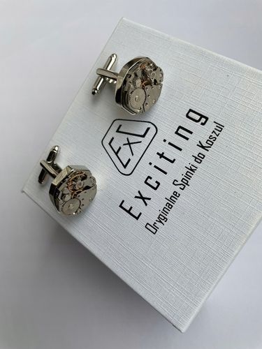 Spinki do mankietów koszuli EXC Mechanizm Zegarka Steampunk Zegar Zegarki na Arena.pl