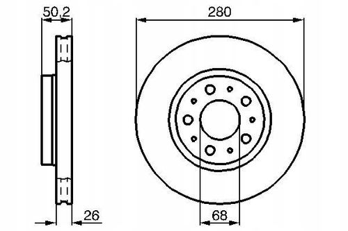 TARCZA HAM PRZOD 280X26 V BOSCH na Arena.pl