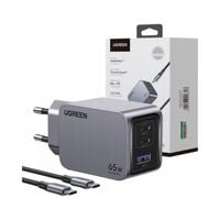 UGREEN SZYBKA ŁADOWARKA SIECIOWA USB 2X USB TYPU C SZYBKIE ŁADOWANIE 65W