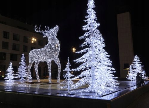 Lampki SOPLE Zewnętrzne GRUBE 100 LED 4,25m ZIMNE BIAŁE + FLASH + Gniazdo na Arena.pl