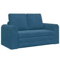 Sofa Bed Niebieski 148 x 71 x 83 cm Aksamit