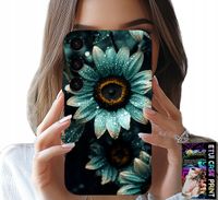 ETUI DO SAMSUNG GALAXY A54 5G - NIEBIESKA GERBERA STOKROTKA KWIAT +FOLIA