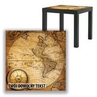 BLAT SZKLANY IKEA LACK Kompas z Twoim napisem 55x55cm 077b