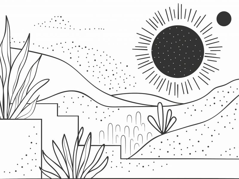 Plakat 100x75cm Linearny Pejzaż zdjęcie 1