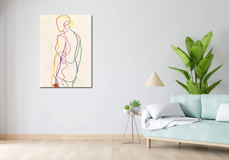 Obraz 70x100cm Tęczowy Zarys zdjęcie 2