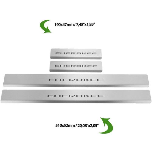 Listwa progowa JEEP CHEROKEE MK5 KL Stal nierdzewna 304 mat 4szt na Arena.pl