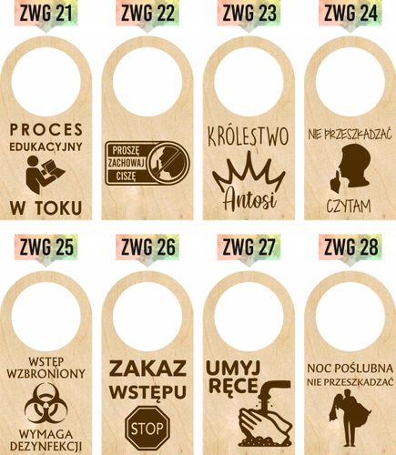 ZAWIESZKA NA DRZWI KLAMKĘ drewniana grawerowana POSZĘ NIE WCHODZIĆ na Arena.pl