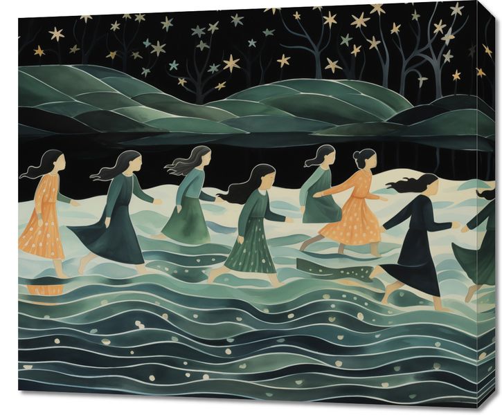 Obraz 70x60cm Nocna Procesja zdjęcie 1