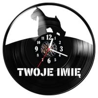 Zegar ścienny z płyty winylowej Sznaucer z imieniem 986.14