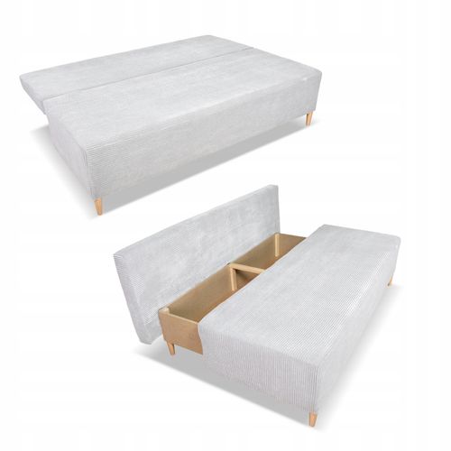 Kanapa sofa KIMO funkcja spania pojemnik Anafi szara sztruks na Arena.pl