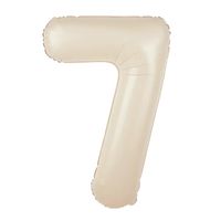 Balon foliowy cyfra 7 kremowy, 100 cm