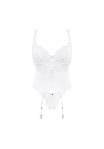 Bielizna-Amor Blanco Gorset I Stringi Biały  S/M na Arena.pl