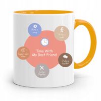 Kubek Żółty Dla Przyjaciela Czas Z Przyjacielem Z Nadrukiem Ze Zdjęciem