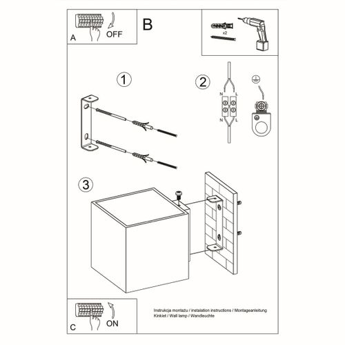 Kinkiet QUAD 1 biały na Arena.pl