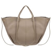 VERA PELLE torebka damska skórzana shopper duża na ramię V713 beżowa