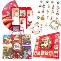 KALENDARZ Adwentowy PANDORA Zestaw Do Robienia Biżuterii 24 okienka ZŁOTY