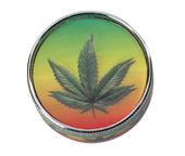 Młynek Do Tytoniu 3-częściowy Metalowy Z Motywem Liścia Marihuany