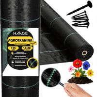 AGROWŁÓKNINA 135G 1,1x50m CZARNA UV AGROTKANINA MATA ANTYCHWASTOWA +
