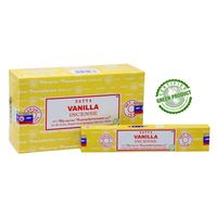 Naturalne kadzidełka o zapachu wanilii Vanilla Incense Satya 15g
