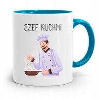 Kubek Błękitny Dla Kucharza Szef Kuchni Prezent Z Nadrukiem Ze Zdjęciem