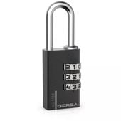 kłódka pałąkowa aluminiowa szyfrowa 3 dyski kas s30 czarna - mp klo 62794