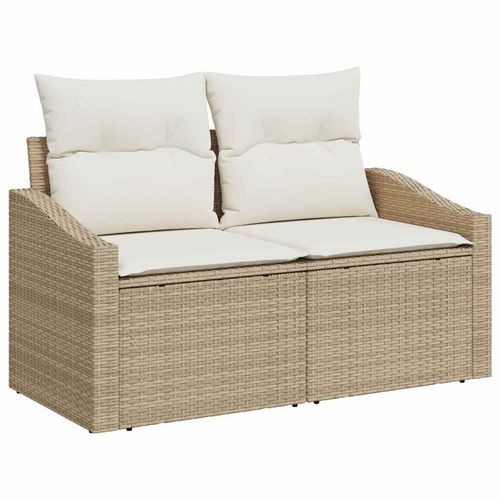Zestaw Sof na Ogród 6 pcs Beżowy 55 x 55 x 37 cm Polirattan na Arena.pl