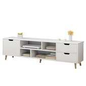 ELEGANCKA MODNA KOMODA DO SALONU Z PÓŁKAMI NOWOCZESNY STYL BIAŁA