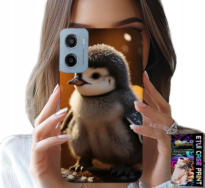 ETUI DO MOTOROLA E15 / G05 - SŁODKI PINGWIN, TUPTAK, MADAGASKAR WZORY zdjęcie 1