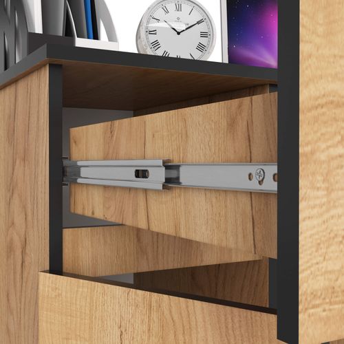 Biurko komputerowe 90 cm Piksel lewe - dąb craft na Arena.pl