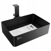 Organizer Biurkowy Przybornik podblatowy 25x17 Spacetronik metalowy czarny