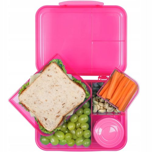 LUNCH BOX ŚNIADANIÓWKA SISTEMA POJEMNIK BOX BENTO 1650ml Z PRZEGRÓDKAMI SOS na Arena.pl