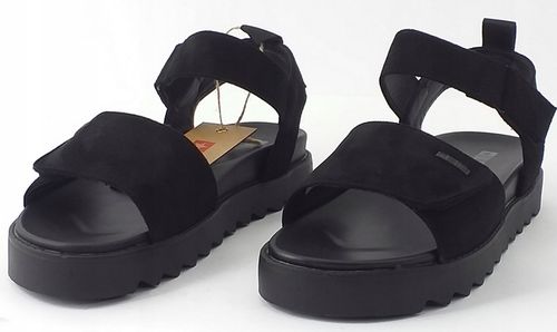 SANDAŁY DAMSKIE NA PLATFORMIE EKO ZAMSZ BIG STAR NN274700 CZARNE 39 na Arena.pl