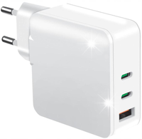 Ładowarka sieciowa zasilacz 2xUSB-C+USB PD QC 65W