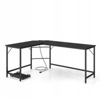 Biurko Costway 168 x 125 x 74,5 cm czarny