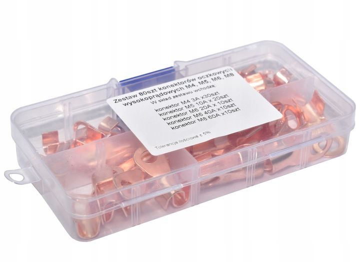 Zestaw konektorów oczkowych wysokoprądowych 80szt zdjęcie 3