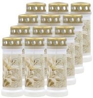 Znicze plastikowe zalewane BOLSIUS NR 6L Lilia 17cm ~70h 12szt.