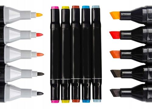 MARKERY ALKOHOLOWE FLAMASTRY MAZAKI PISAKI DWUSTRONNE Torba PREMIUM SET na Arena.pl