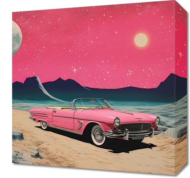 Obraz 40x40cm Kabriolet W Kosmosie zdjęcie 1
