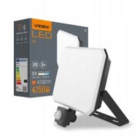 Naświetlacz halogen LED z czujnikiem ruchu PIR 50W 5000K 4750lm IP65 Videx