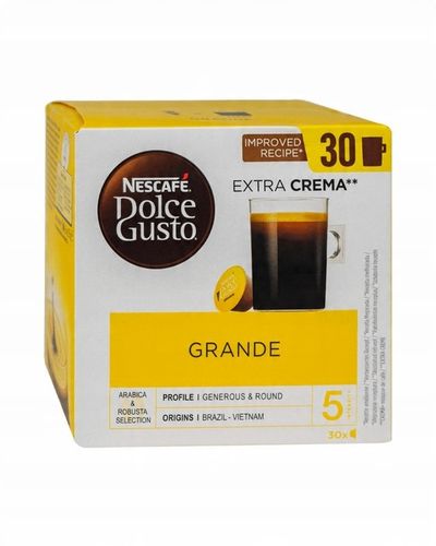 Kawa kapsułki NESCAFE DOLCE GUSTO GRANDE 30 szt + GRATIS videobook na Arena.pl