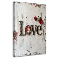 Obraz nowoczesny do salonu sypialni biura, Napis Love w