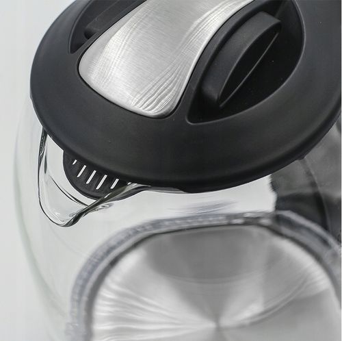 BEZPRZEWODOWY CZAJNIK ELEKTRYCZNY SZKLANY LED 1,7L CZARNY MOCNY na Arena.pl