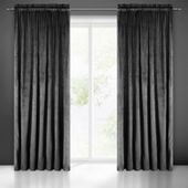 Zasłona gotowa na taśmie MELANIE 140x270 Eurofirany czarna