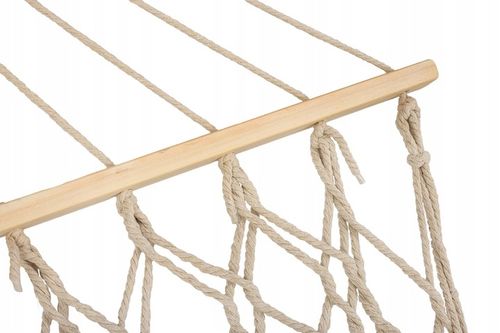 HAMAK OGRODOWY BRAZYLIJSKI BOHO SIATKA FRĘDZLE 200cm ecru 250kg na Arena.pl