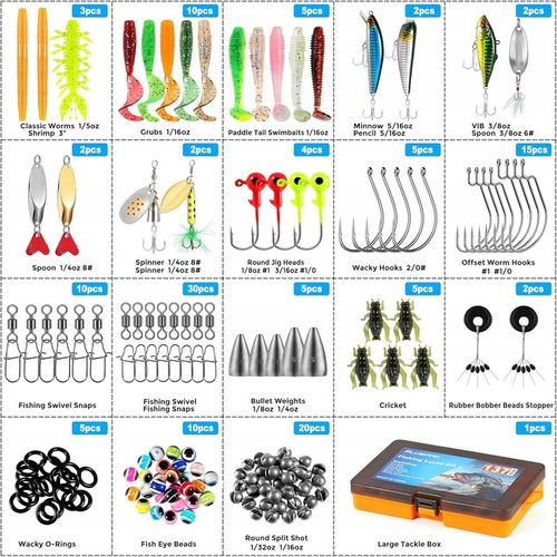 Skrzynka Wędkarska Zestaw Przynęt na Ryby Akcesoria Haczyk Spławik na Arena.pl