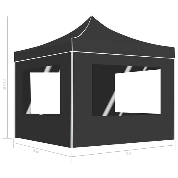 Profesjonalny, składany namiot imprezowy ze ścianami, 3 x 3 m na Arena.pl